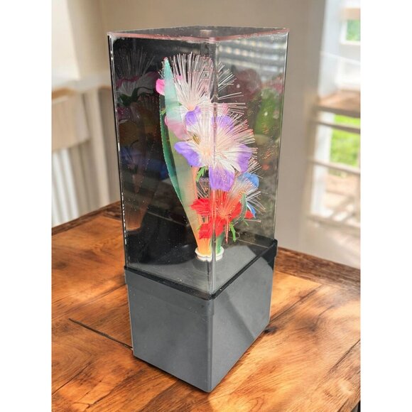 Ho Ho Arts Fiber Optic LED Flower Lamp With Black Base & Multicolor Glow - Picture 4 of 14